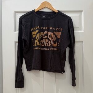 Rip Curl Black and Gold Graphic Long Sleeve Tee